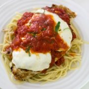 chicken parmesan over noodles